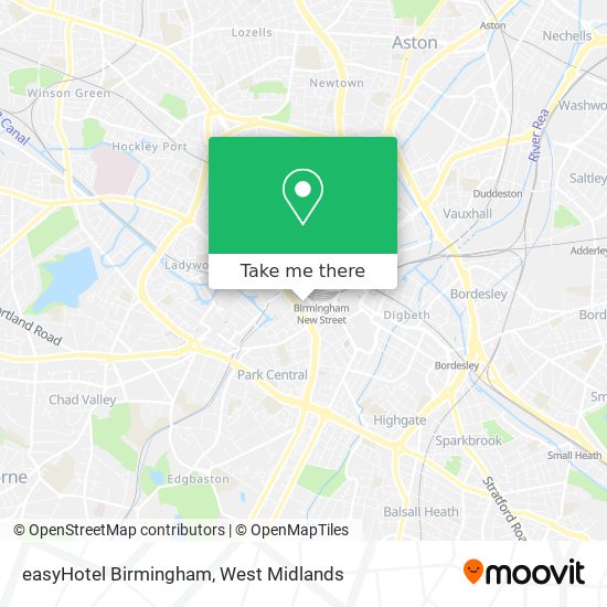 easyHotel Birmingham map