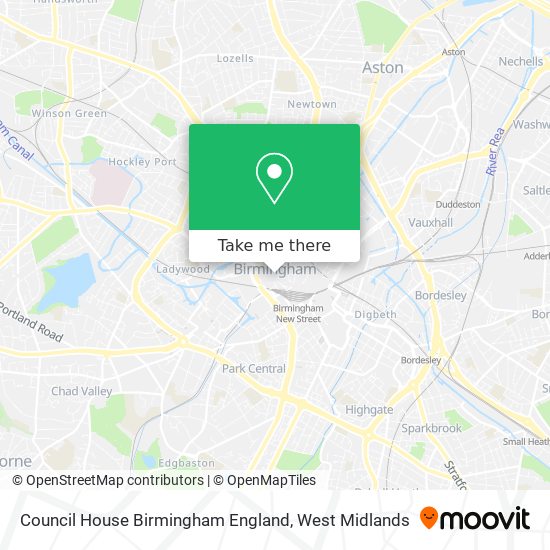 Council House Birmingham England map