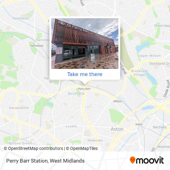 Perry Barr Station map