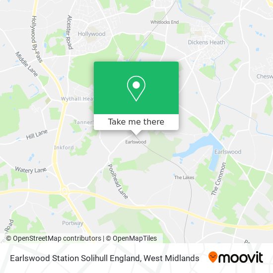 Earlswood Station Solihull England map