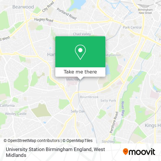 University Station Birmingham England map