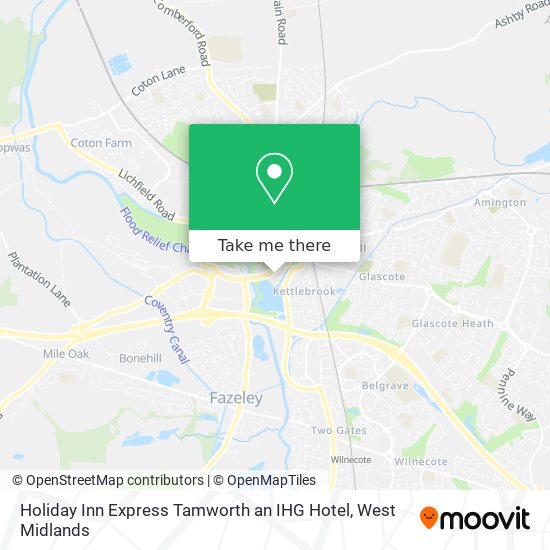 Holiday Inn Express Tamworth an IHG Hotel map