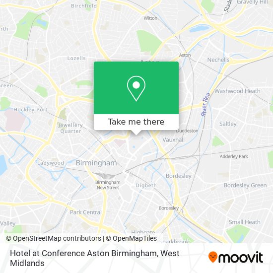 Hotel at Conference Aston Birmingham map