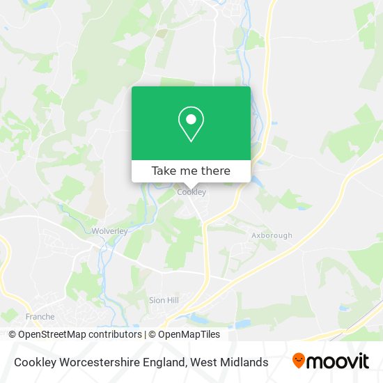 Cookley Worcestershire England map