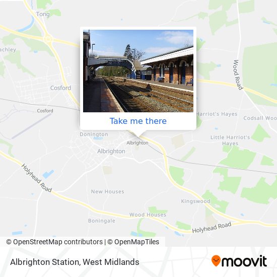 Albrighton Station map