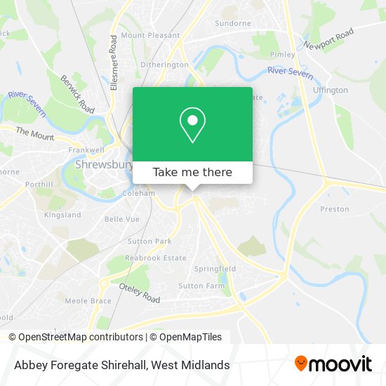 Abbey Foregate Shirehall map