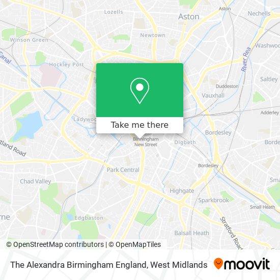 The Alexandra Birmingham England map