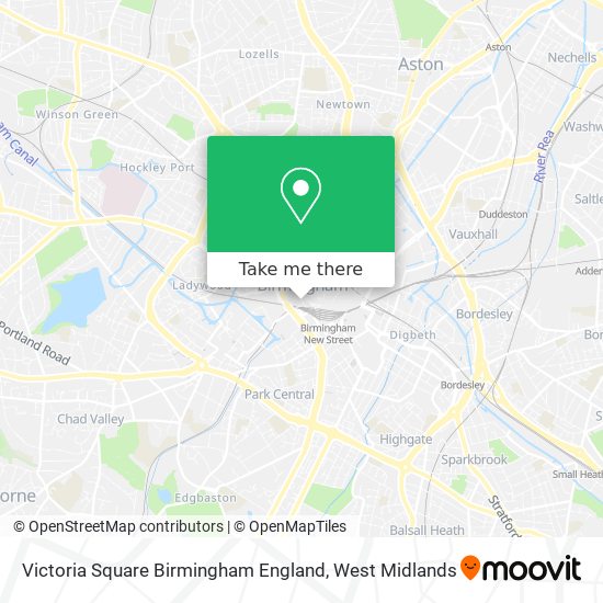 Victoria Square Birmingham England map