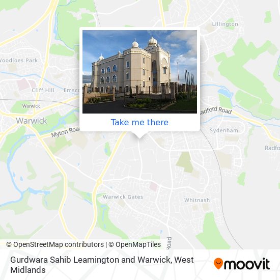 Gurdwara Sahib Leamington and Warwick map