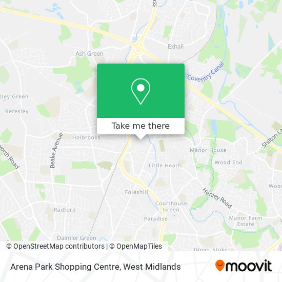 Arena Park Shopping Centre map