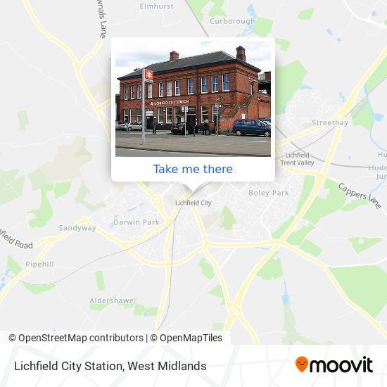 Lichfield City Station map