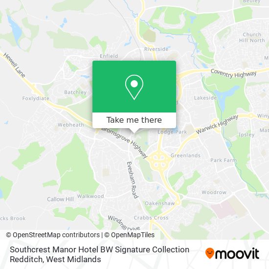 Southcrest Manor Hotel BW Signature Collection Redditch map