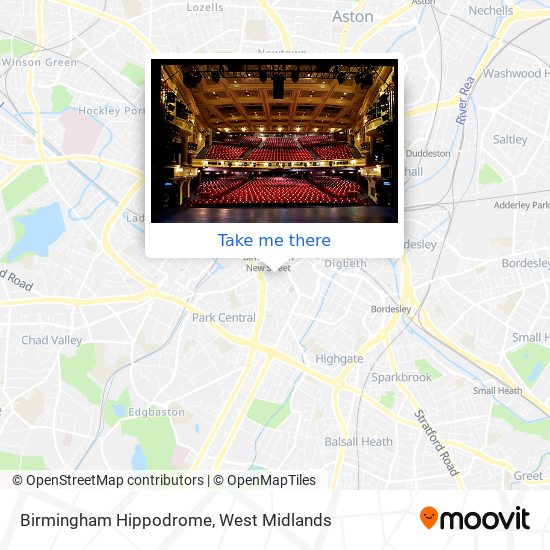 Birmingham Hippodrome map