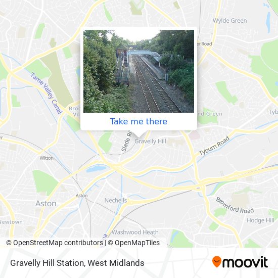 Gravelly Hill Station map