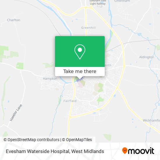 Evesham Waterside Hospital map