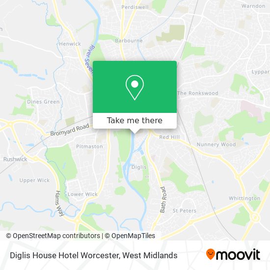 Diglis House Hotel Worcester map