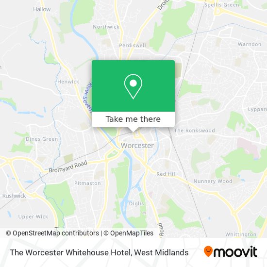 The Worcester Whitehouse Hotel map