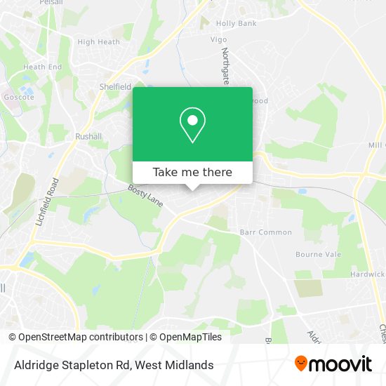 Aldridge Stapleton Rd map