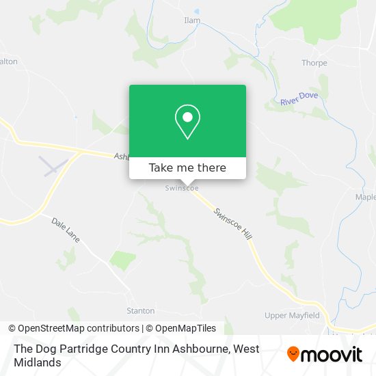 The Dog Partridge Country Inn Ashbourne map