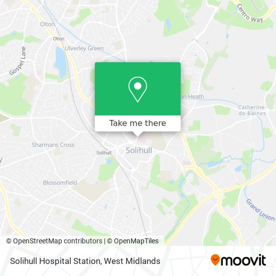 Solihull Hospital Station map