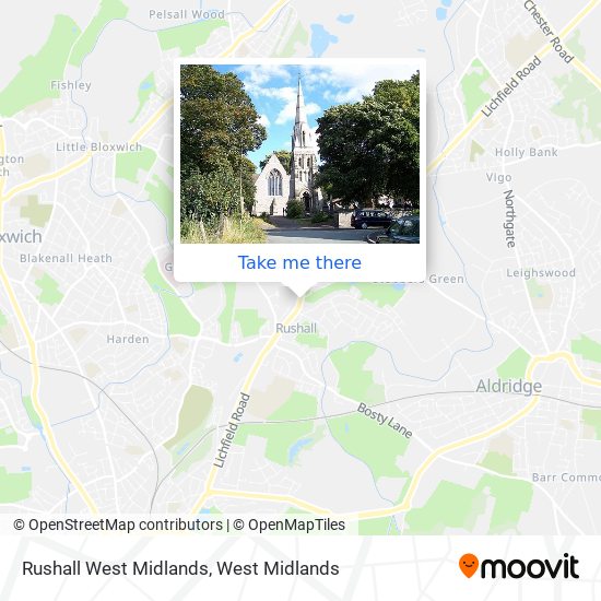 Rushall West Midlands map