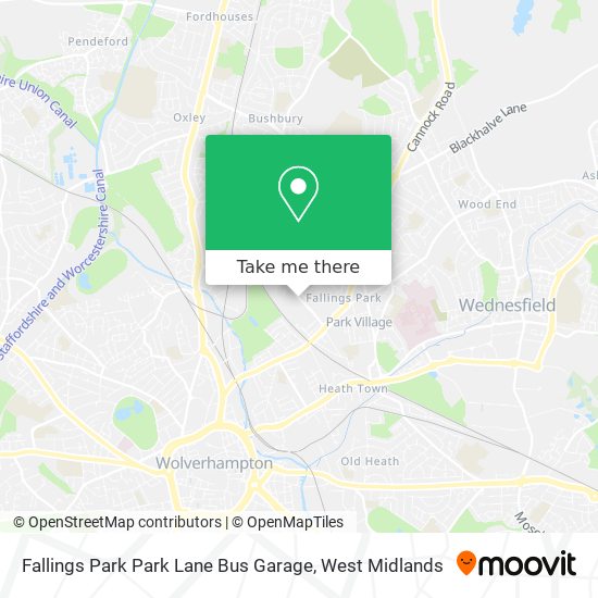 Fallings Park Park Lane Bus Garage map