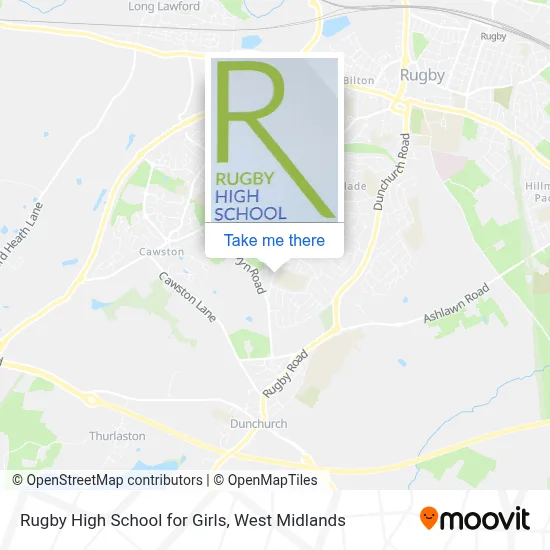 Rugby High School for Girls map