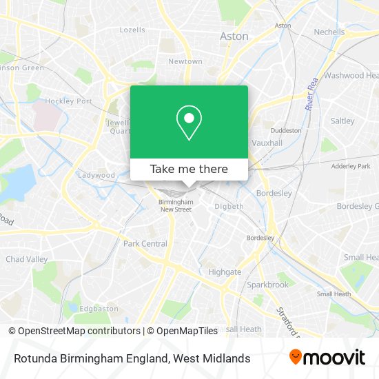 Rotunda Birmingham England map