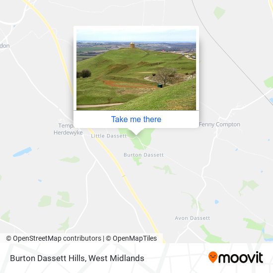 Burton Dassett Hills map