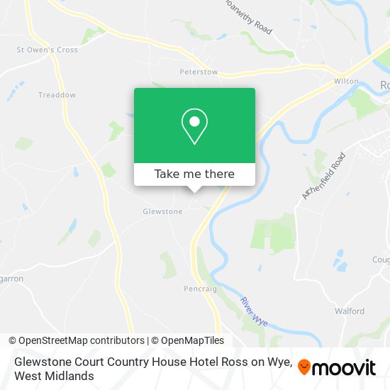 Glewstone Court Country House Hotel Ross on Wye map
