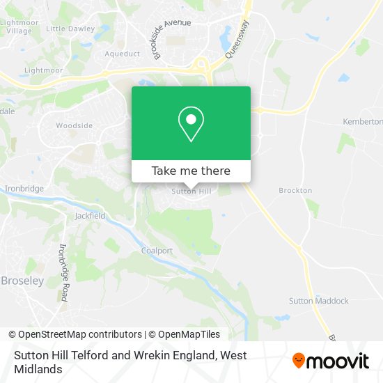 Sutton Hill Telford and Wrekin England map