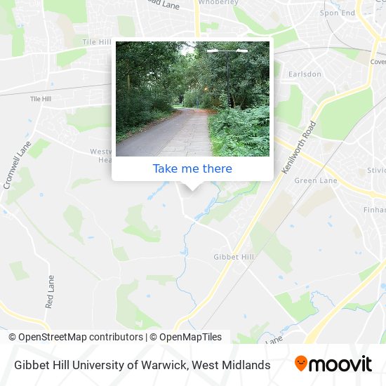 Gibbet Hill University of Warwick map