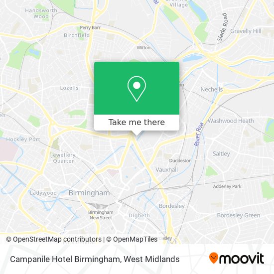 Campanile Hotel Birmingham map