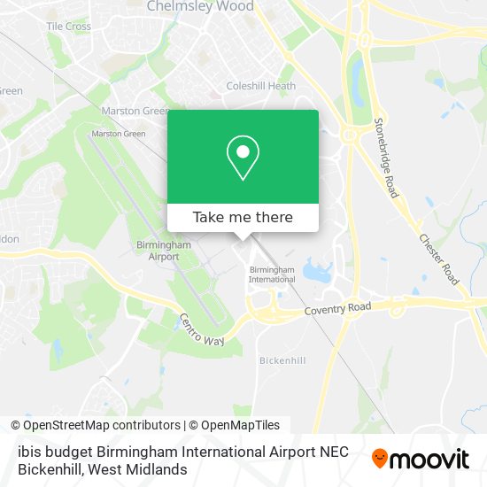 ibis budget Birmingham International Airport NEC Bickenhill map