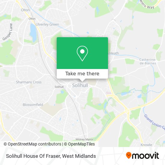 Solihull House Of Fraser map