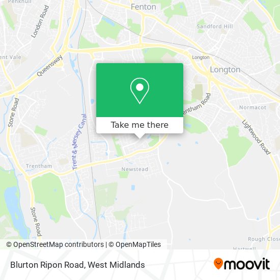 Blurton Ripon Road map