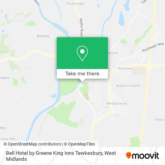 Bell Hotel by Greene King Inns Tewkesbury map