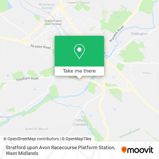 Stratford upon Avon Racecourse Platform Station map