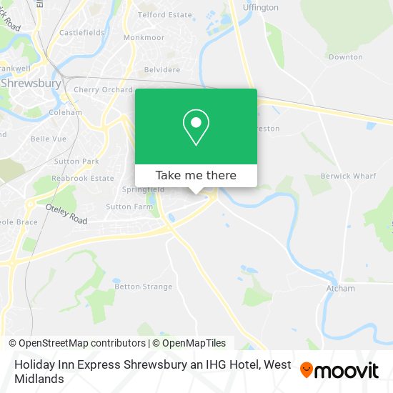 Holiday Inn Express Shrewsbury an IHG Hotel map
