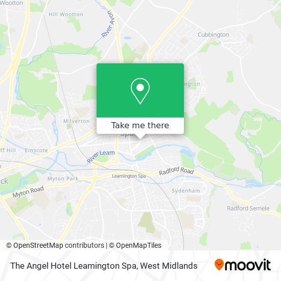 The Angel Hotel Leamington Spa map