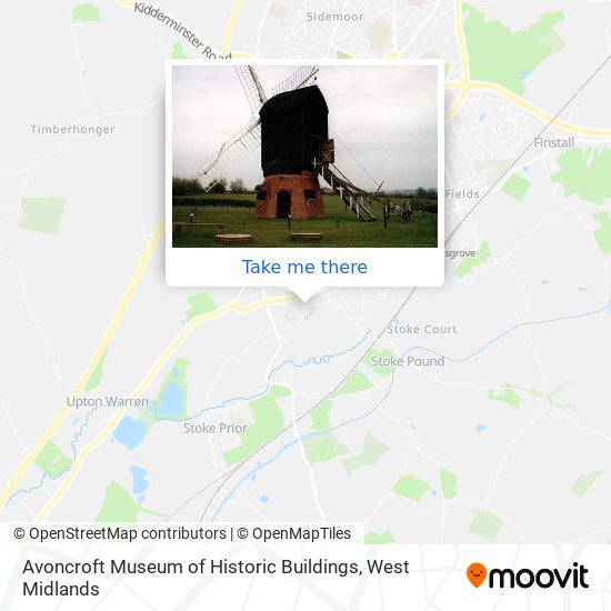 Avoncroft Museum of Historic Buildings map