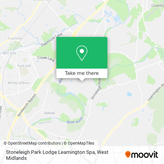 Stoneleigh Park Lodge Leamington Spa map