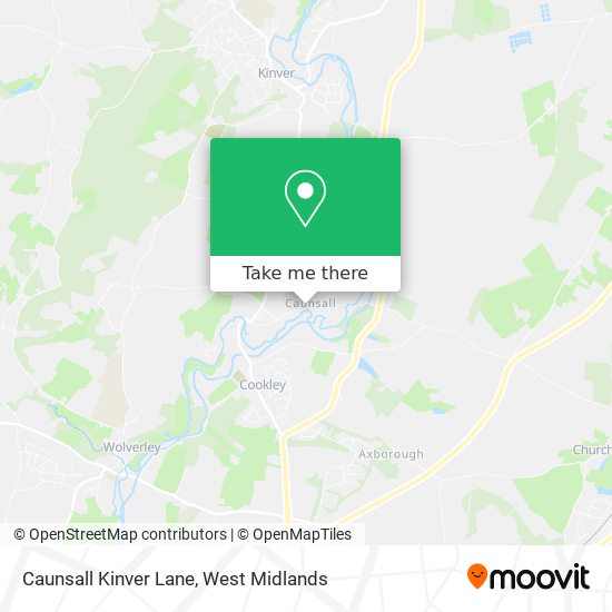 Caunsall Kinver Lane map