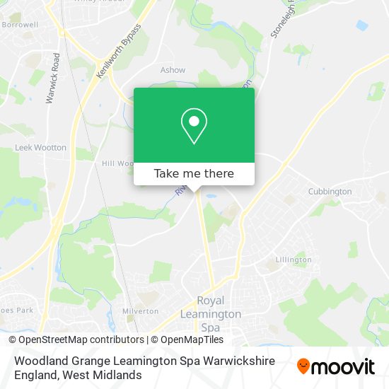 Woodland Grange Leamington Spa Warwickshire England map