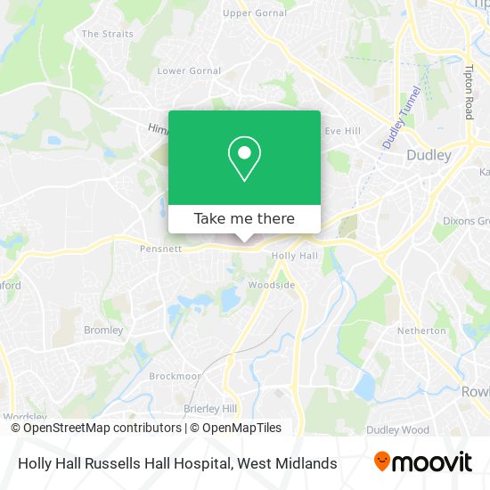 Holly Hall Russells Hall Hospital map