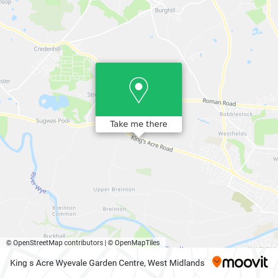 King s Acre Wyevale Garden Centre map