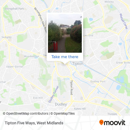 Tipton Five Ways map