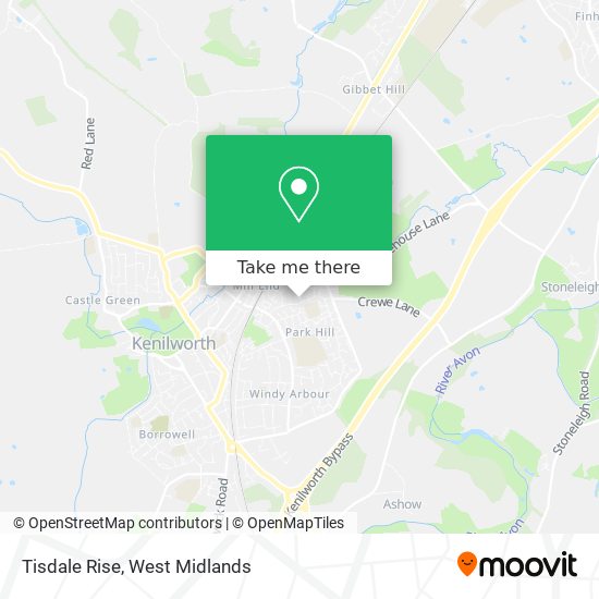 Tisdale Rise map