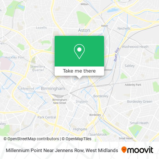 Millennium Point Near Jennens Row map