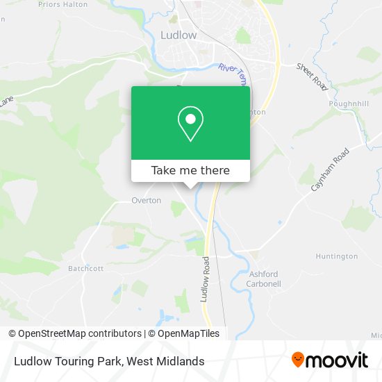 Ludlow Touring Park map